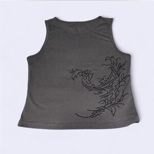 SHEIN Graphic Sleeveless Crop Top – XS